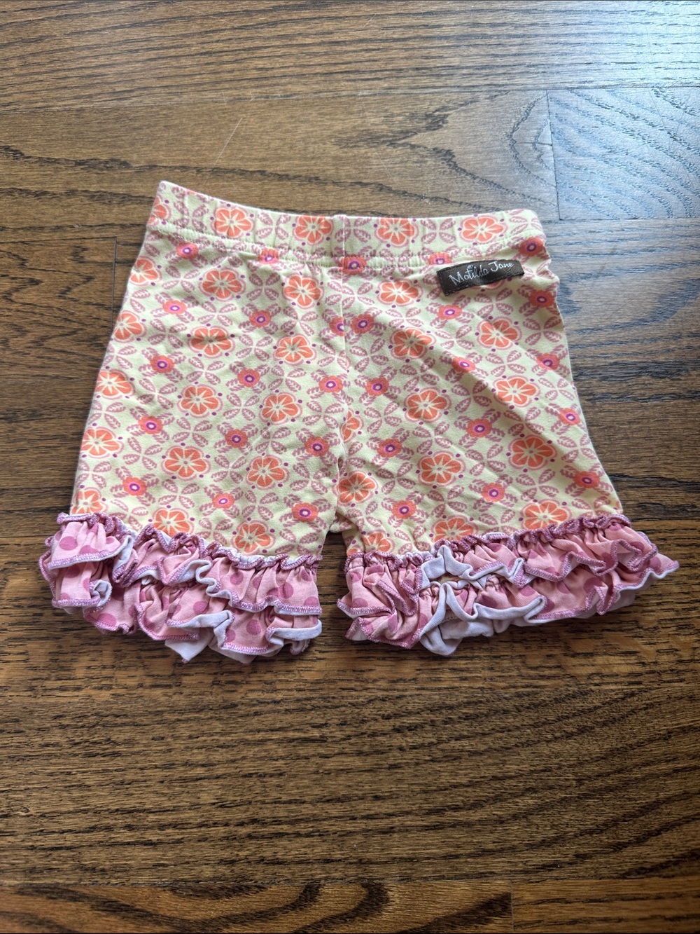 Matilda Jane Peach & Pink Floral Ruffle Shorts